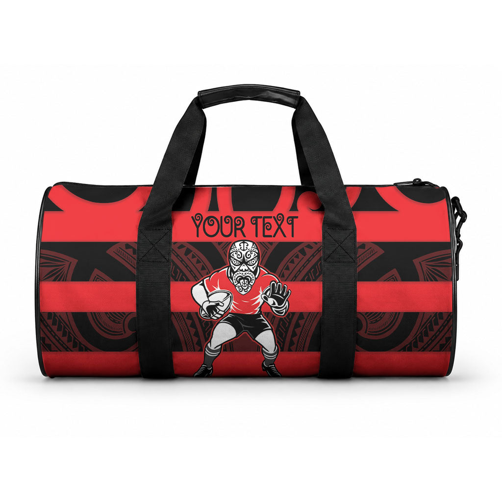 Canterbury Custom Rugby New Zealand Duffle Bag Aotearoa Maori Pukana Tiki Mascot