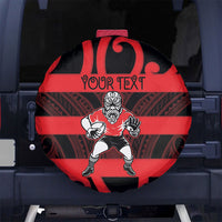 Canterbury Custom Rugby New Zealand Spare Tire Cover Aotearoa Maori Pukana Tiki Mascot