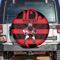 Canterbury Custom Rugby New Zealand Spare Tire Cover Aotearoa Maori Pukana Tiki Mascot