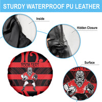 Canterbury Custom Rugby New Zealand Spare Tire Cover Aotearoa Maori Pukana Tiki Mascot
