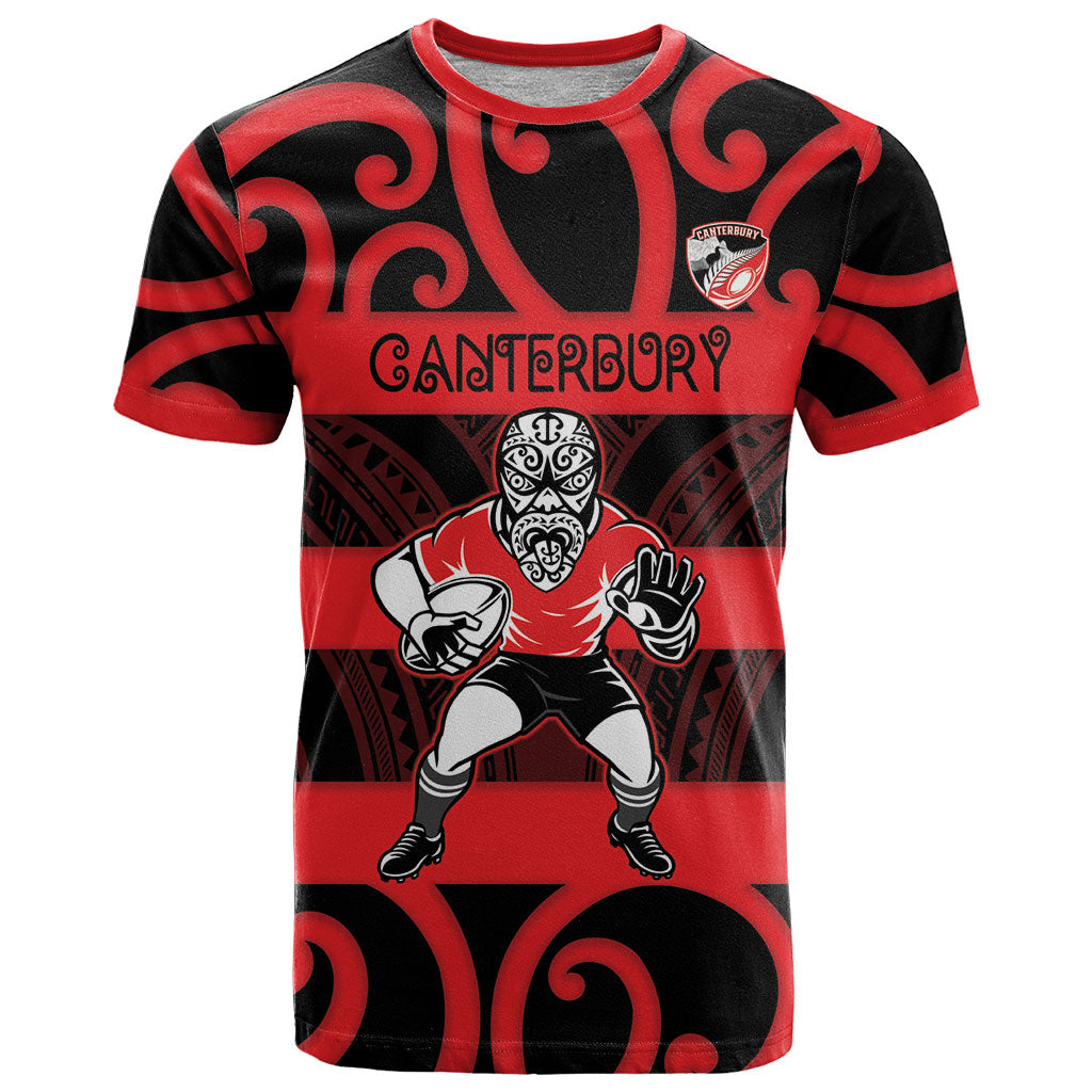Canterbury Custom Rugby New Zealand T Shirt Aotearoa Maori Pukana Tiki Mascot