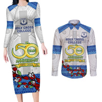 fiji-holy-cross-college-couples-matching-long-sleeve-bodycon-dress-and-long-sleeve-button-shirts-happy-50th-anniversary-fijian-tagimoucia-tapa-pattern