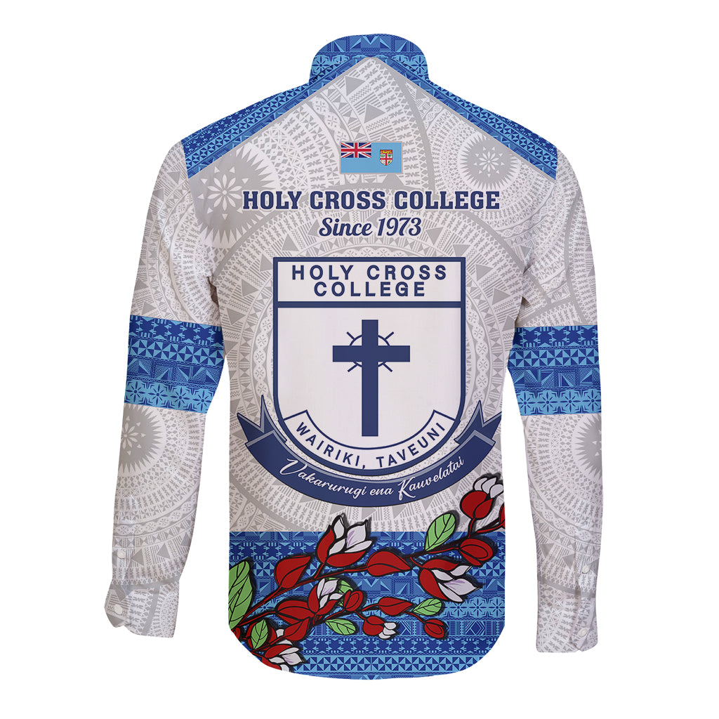 fiji-holy-cross-college-long-sleeve-button-shirt-happy-50th-anniversary-fijian-tagimoucia-tapa-pattern