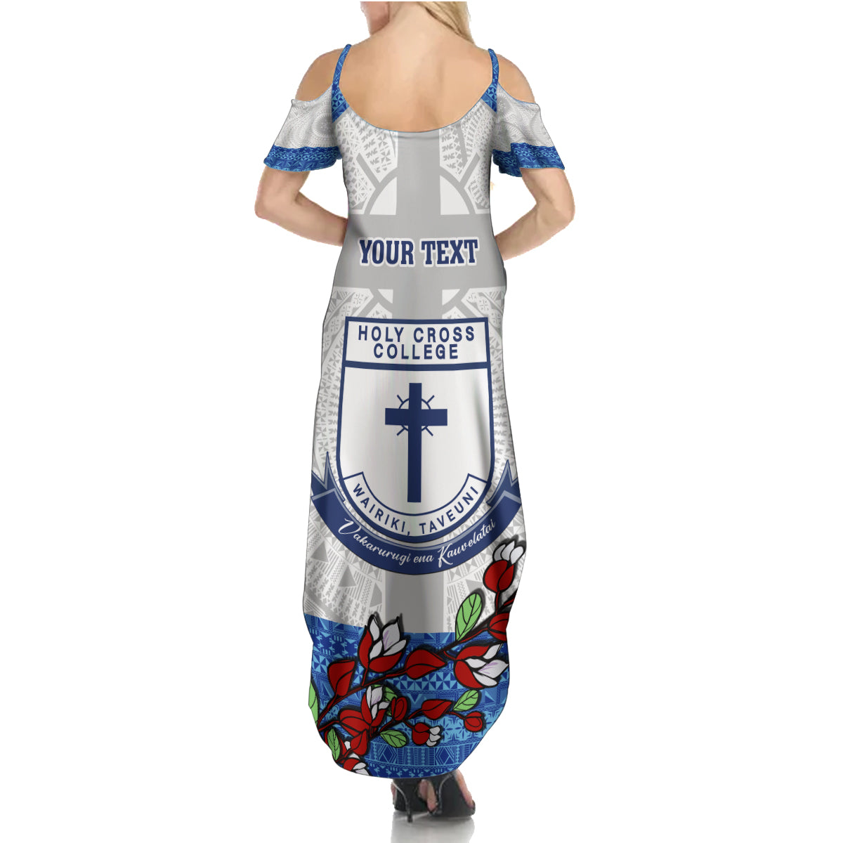 personalised-fiji-holy-cross-college-summer-maxi-dress-happy-50th-anniversary-fijian-tagimoucia-tapa-pattern