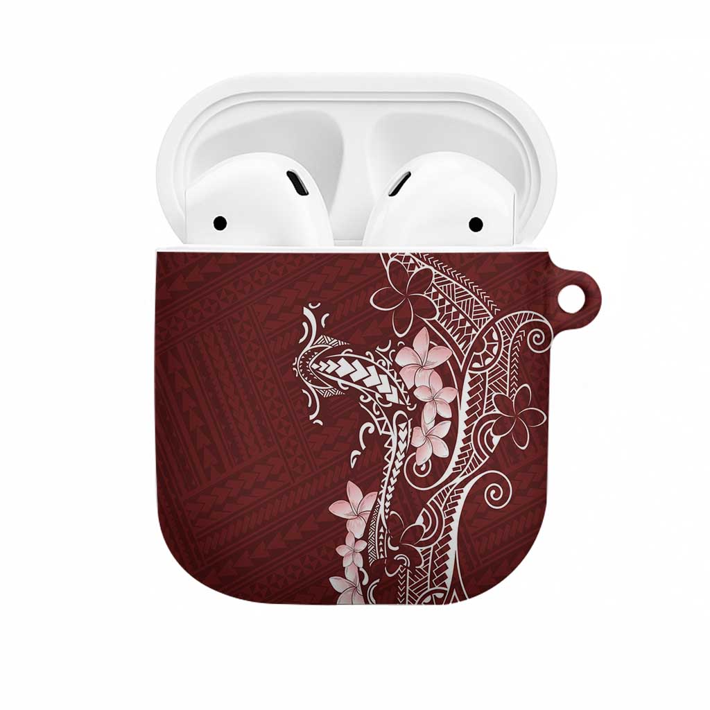 Oxblood Hawaii AirPods Case Hammerhead Shark Tattoo Curve Polynesian - Polynesian Pride
