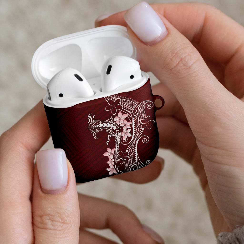 Oxblood Hawaii AirPods Case Hammerhead Shark Tattoo Curve Polynesian - Polynesian Pride