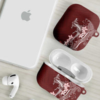 Oxblood Hawaii AirPods Case Hammerhead Shark Tattoo Curve Polynesian - Polynesian Pride