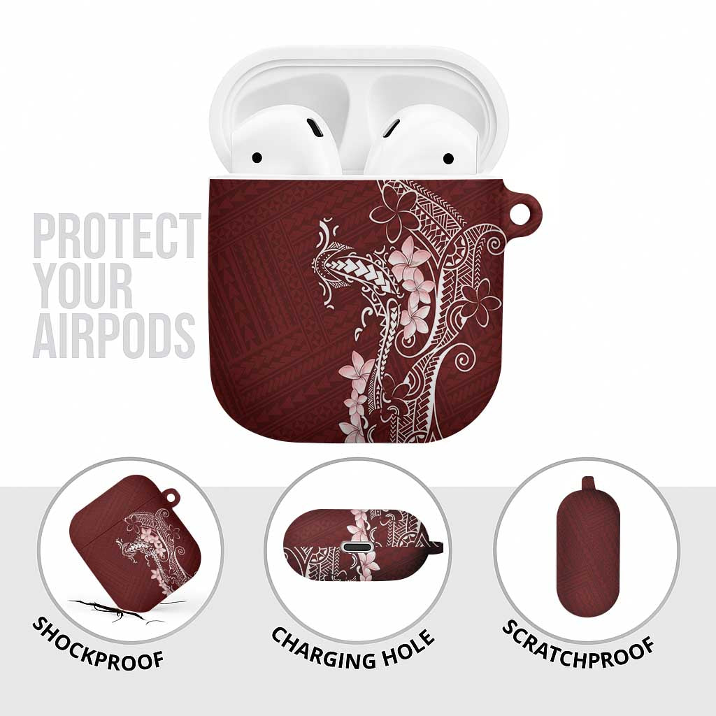 Oxblood Hawaii AirPods Case Hammerhead Shark Tattoo Curve Polynesian - Polynesian Pride