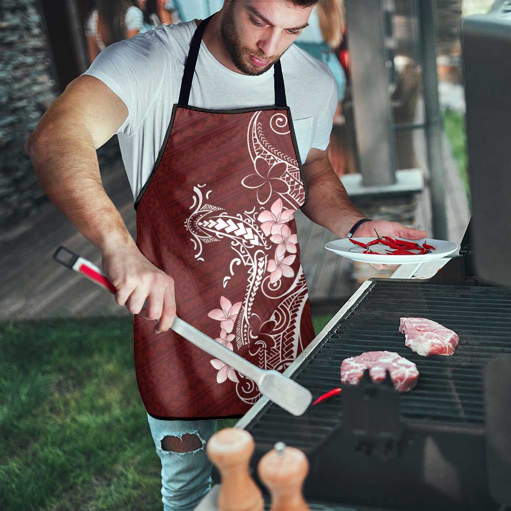 Oxblood Hawaii Apron Hammerhead Shark Tattoo Curve Polynesian - Polynesian Pride