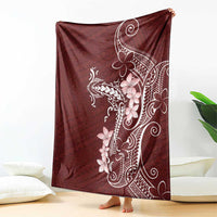 Oxblood Hawaii Blanket Hammerhead Shark Tattoo Curve Polynesian - Polynesian Pride