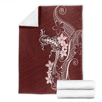 Oxblood Hawaii Blanket Hammerhead Shark Tattoo Curve Polynesian - Polynesian Pride