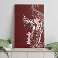 Oxblood Hawaii Canvas Wall Art Hammerhead Shark Tattoo Curve Polynesian - Polynesian Pride