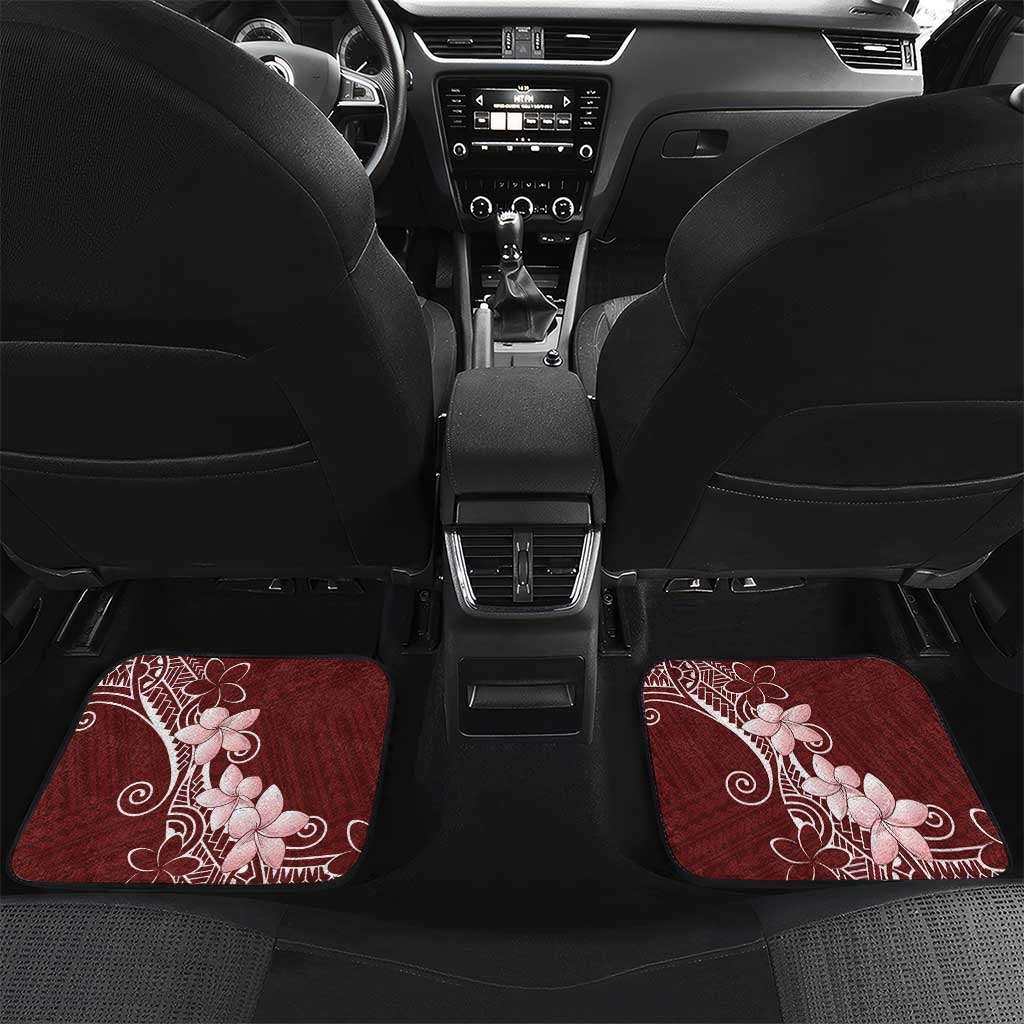 Oxblood Hawaii Car Mats Hammerhead Shark Tattoo Curve Polynesian - Polynesian Pride