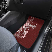Oxblood Hawaii Car Mats Hammerhead Shark Tattoo Curve Polynesian - Polynesian Pride