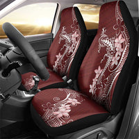 Oxblood Hawaii Car Seat Cover Hammerhead Shark Tattoo Curve Polynesian - Polynesian Pride