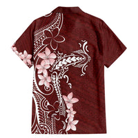 Oxblood Hawaii Family Matching Mermaid Dress and Hawaiian Shirt Hammerhead Shark Tattoo Curve Polynesian - Polynesian Pride