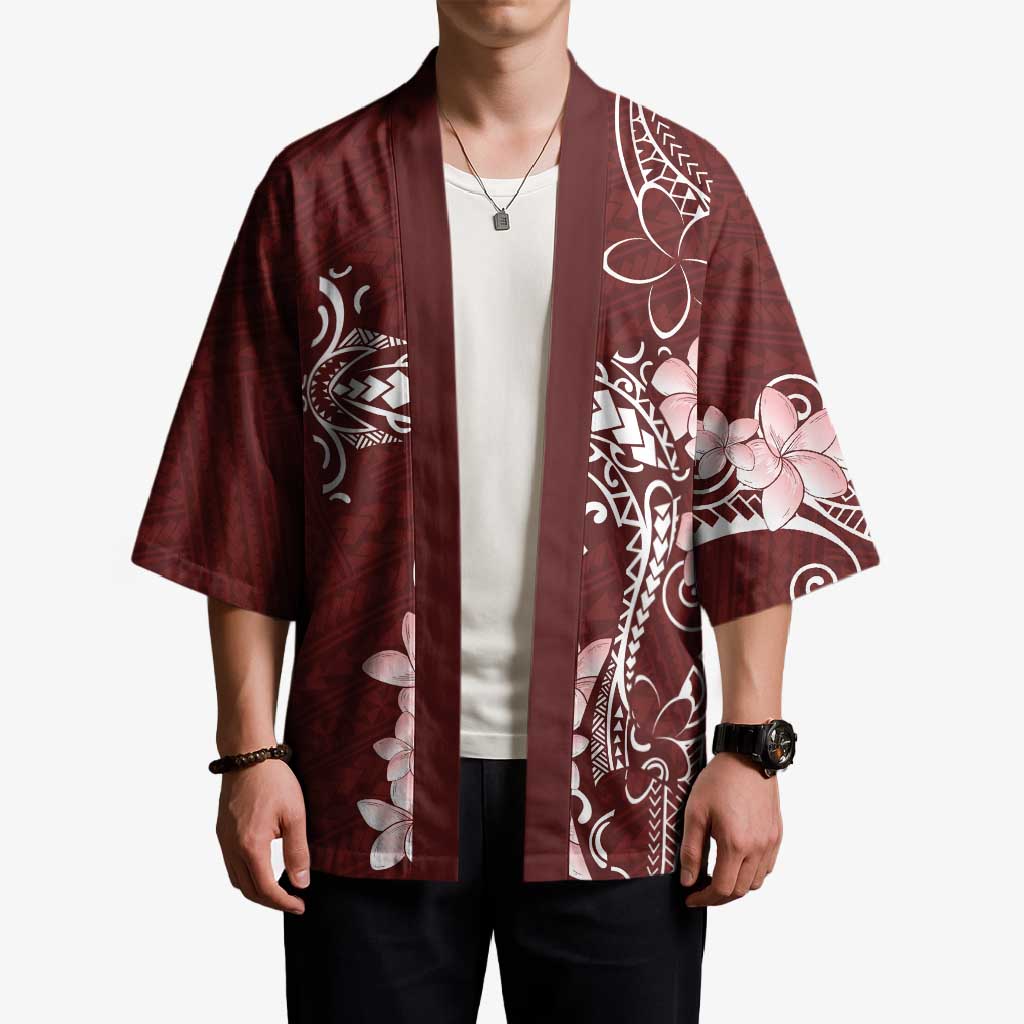 Oxblood Hawaii Kimono Hammerhead Shark Tattoo Curve Polynesian - Polynesian Pride