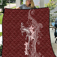 Oxblood Hawaii Quilt Hammerhead Shark Tattoo Curve Polynesian - Polynesian Pride
