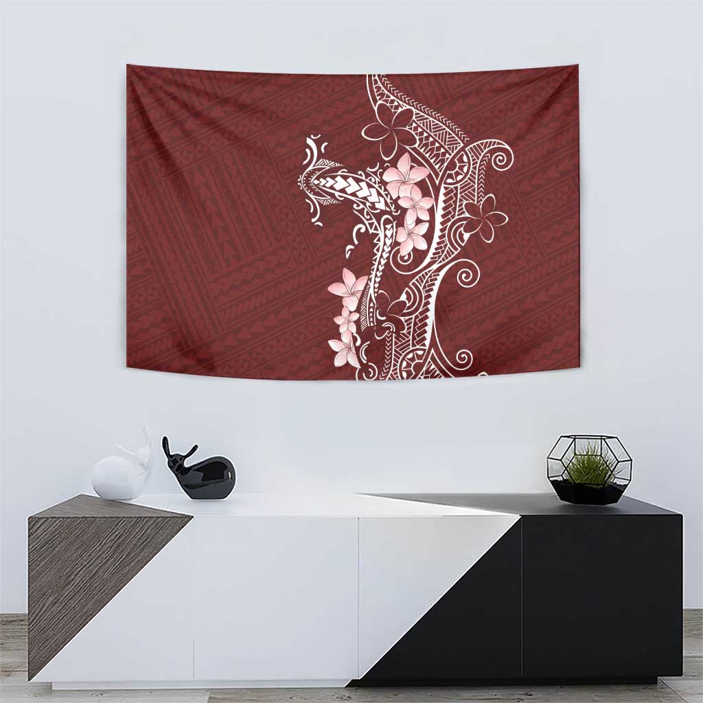 Oxblood Hawaii Tapestry Hammerhead Shark Tattoo Curve Polynesian - Polynesian Pride