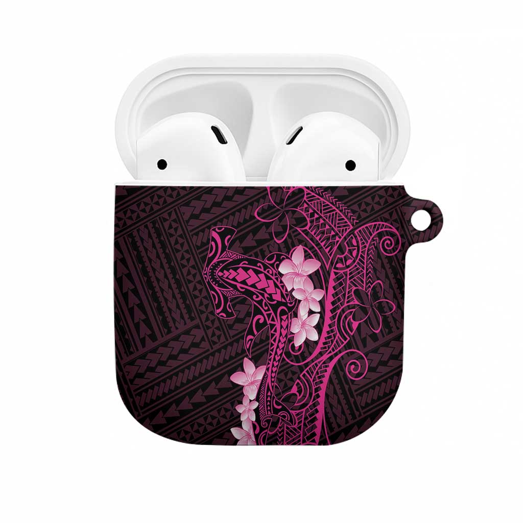 Pink Hawaii AirPods Case Hammerhead Shark Tattoo Curve Polynesian - Polynesian Pride