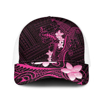 Pink Hawaii Baseball Net Cap Hammerhead Shark Tattoo Curve Polynesian - Polynesian Pride