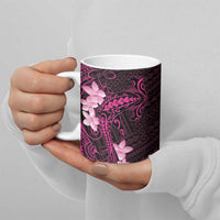 Pink Hawaii Ceramic Mug Hammerhead Shark Tattoo Curve Polynesian - Polynesian Pride
