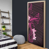 Pink Hawaii Door Cover Hammerhead Shark Tattoo Curve Polynesian - Polynesian Pride