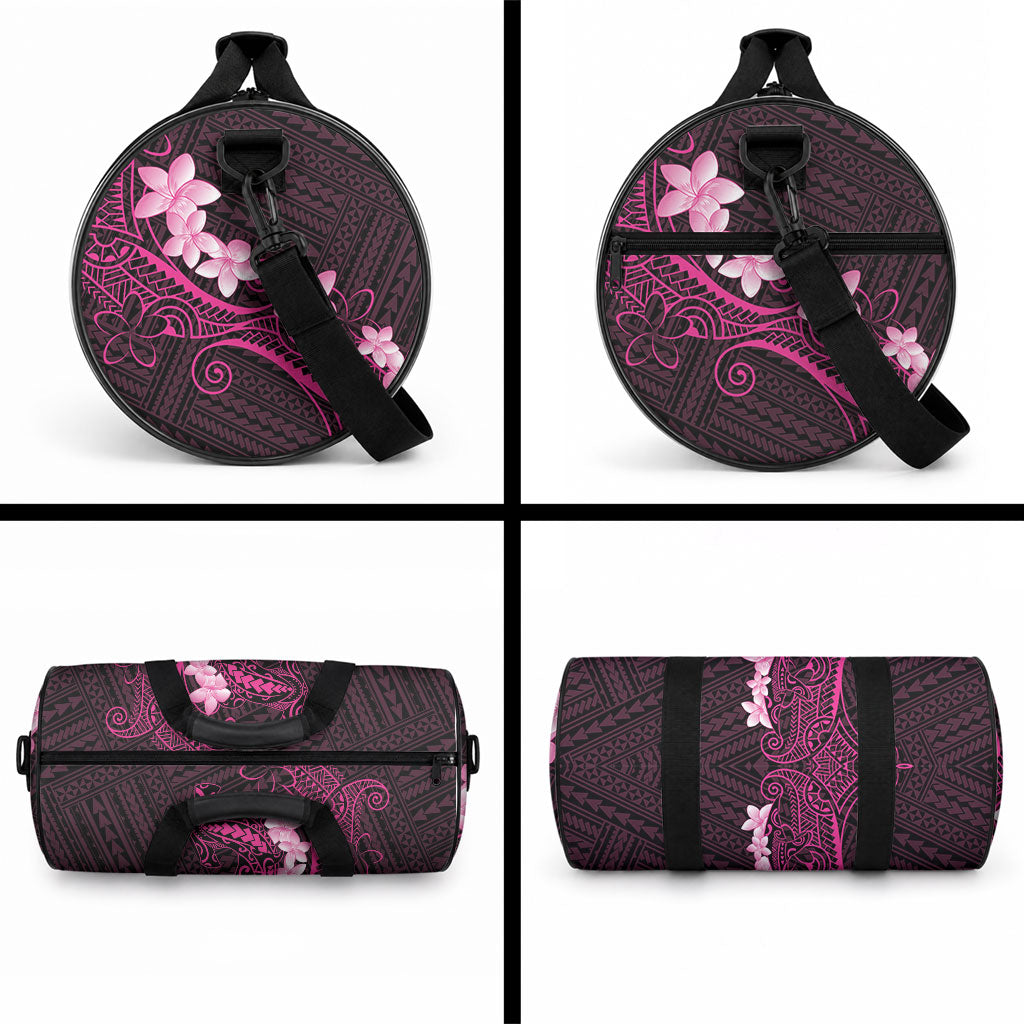 Pink Hawaii Duffle Bag Hammerhead Shark Tattoo Curve Polynesian
