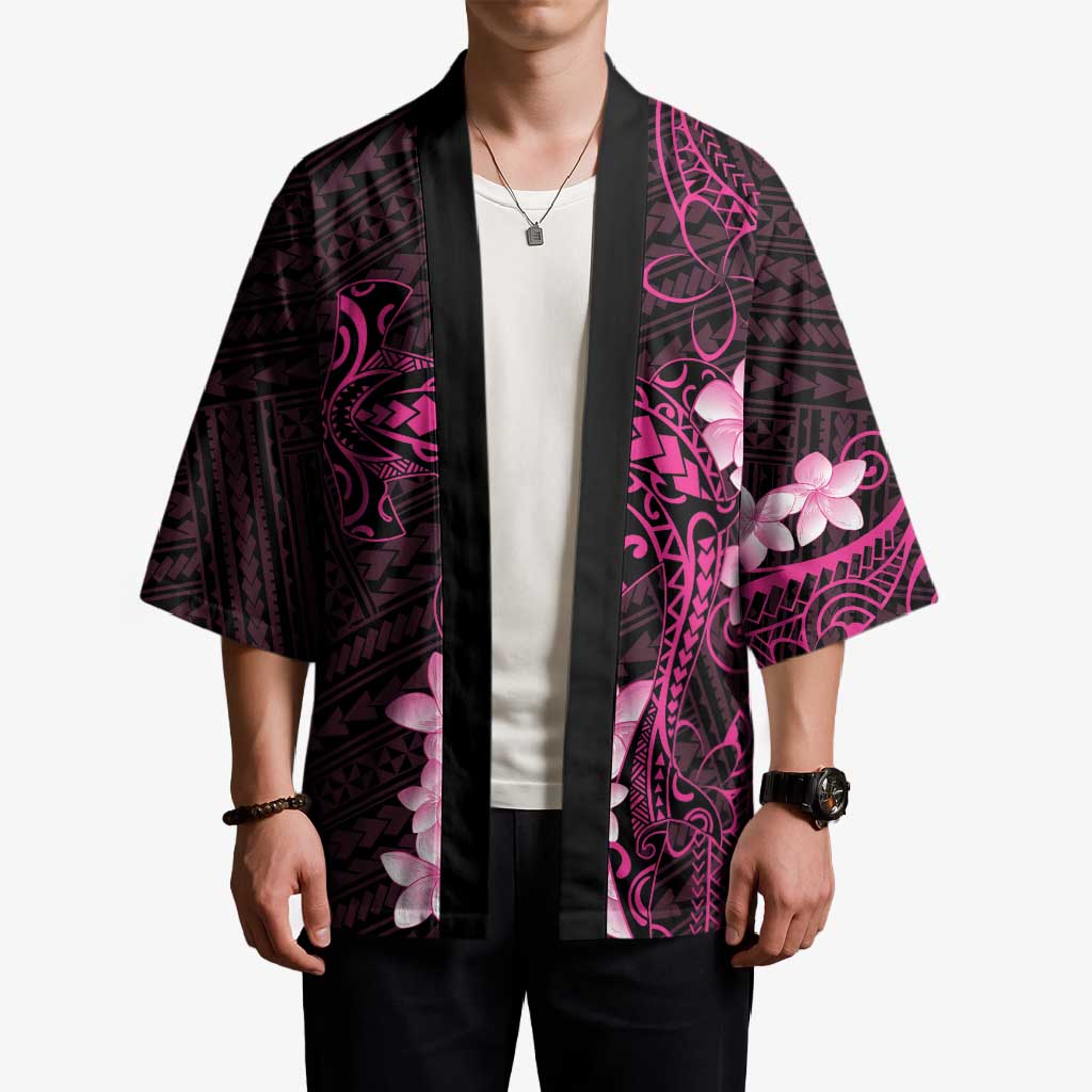 Pink Hawaii Kimono Hammerhead Shark Tattoo Curve Polynesian - Polynesian Pride