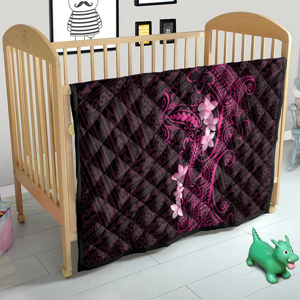 Pink Hawaii Quilt Hammerhead Shark Tattoo Curve Polynesian - Polynesian Pride