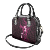 Pink Hawaii Shoulder Handbag Hammerhead Shark Tattoo Curve Polynesian - Polynesian Pride