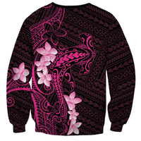 Pink Hawaii Sweatshirt Hammerhead Shark Tattoo Curve Polynesian - Polynesian Pride