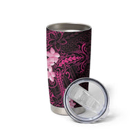 Pink Hawaii Tumbler Cup Hammerhead Shark Tattoo Curve Polynesian - Polynesian Pride