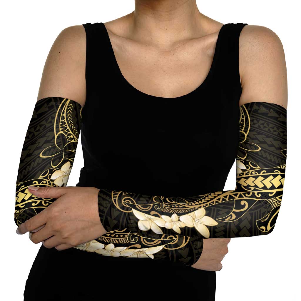 Black and Gold Hawaii Arm Sleeves Hammerhead Shark Tattoo Curve Polynesian - Polynesian Pride