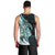 Proud Aotearoa Men Tank Top Maori Silver Fern Mix Paua Shell Pattern