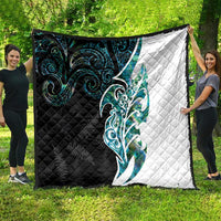 Proud Aotearoa Quilt Maori Silver Fern Mix Paua Shell Pattern LT14 - Polynesian Pride