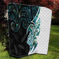 Proud Aotearoa Quilt Maori Silver Fern Mix Paua Shell Pattern LT14 - Polynesian Pride
