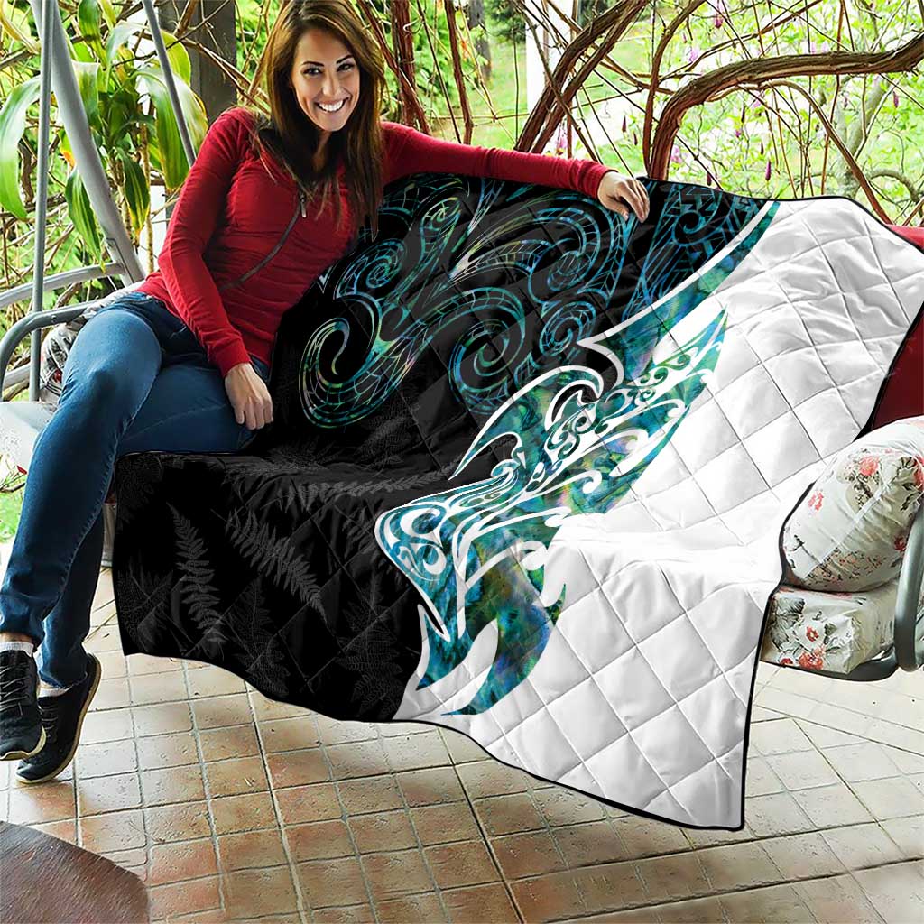 Proud Aotearoa Quilt Maori Silver Fern Mix Paua Shell Pattern LT14 - Polynesian Pride