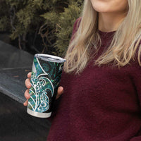 Proud Aotearoa Tumbler Cup Maori Silver Fern Mix Paua Shell Pattern LT14 - Polynesian Pride