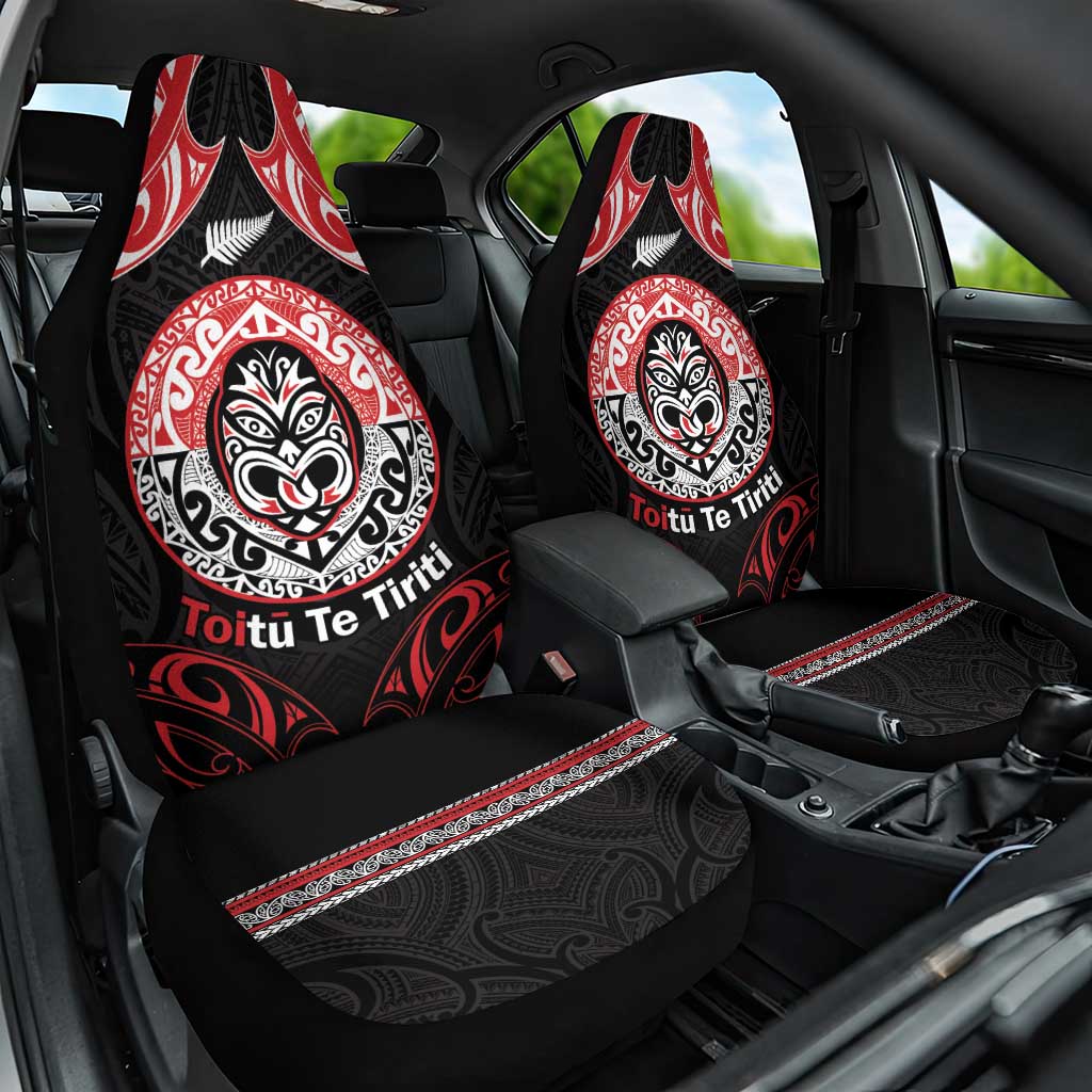 Aotearoa Toitu Te Tiriti Car Seat Cover Haka Tiki Honour The Treaty