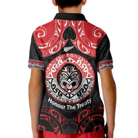 Aotearoa Toitu Te Tiriti Kid Polo Shirt Haka Tiki Honour The Treaty LT14 - Polynesian Pride
