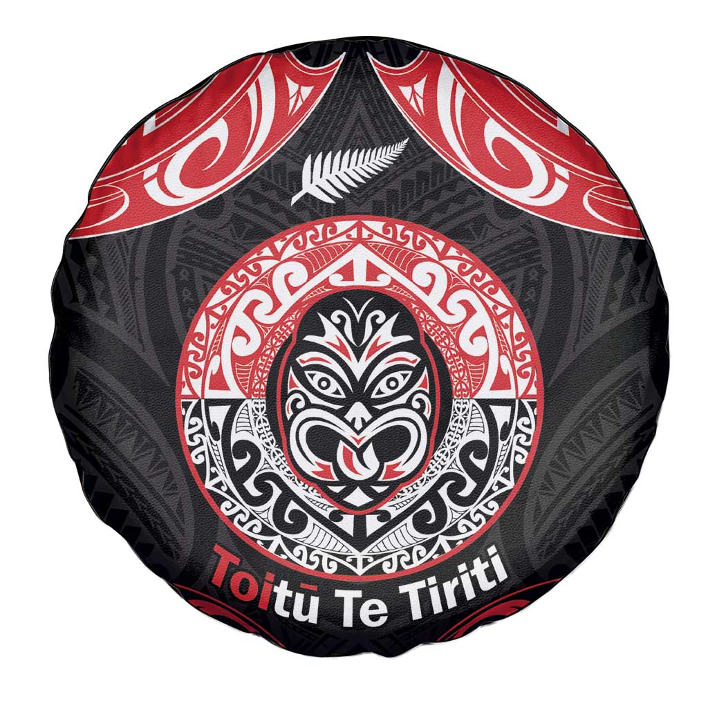 Aotearoa Toitu Te Tiriti Spare Tire Cover Haka Tiki Honour The Treaty