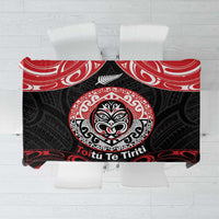 Aotearoa Toitu Te Tiriti Tablecloth Haka Tiki Honour The Treaty LT14 Black - Polynesian Pride
