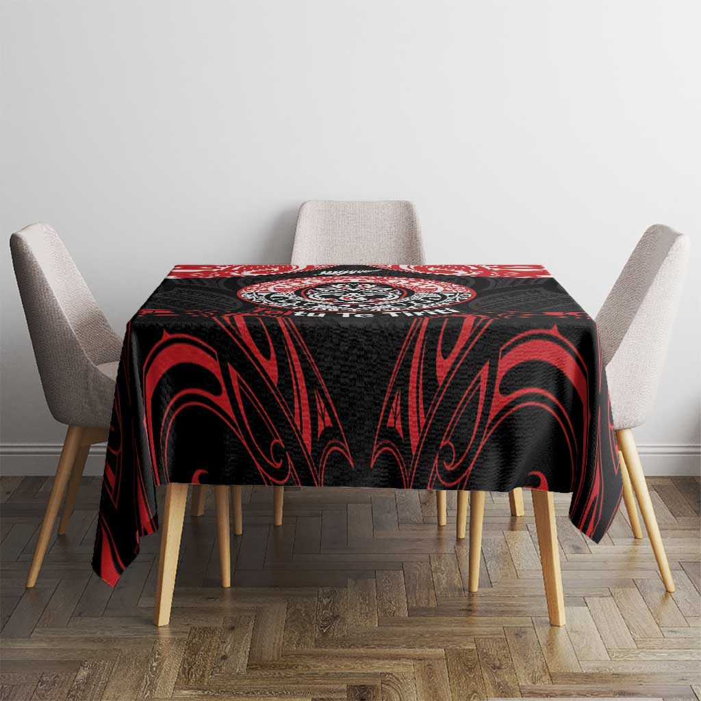 Aotearoa Toitu Te Tiriti Tablecloth Haka Tiki Honour The Treaty LT14 - Polynesian Pride
