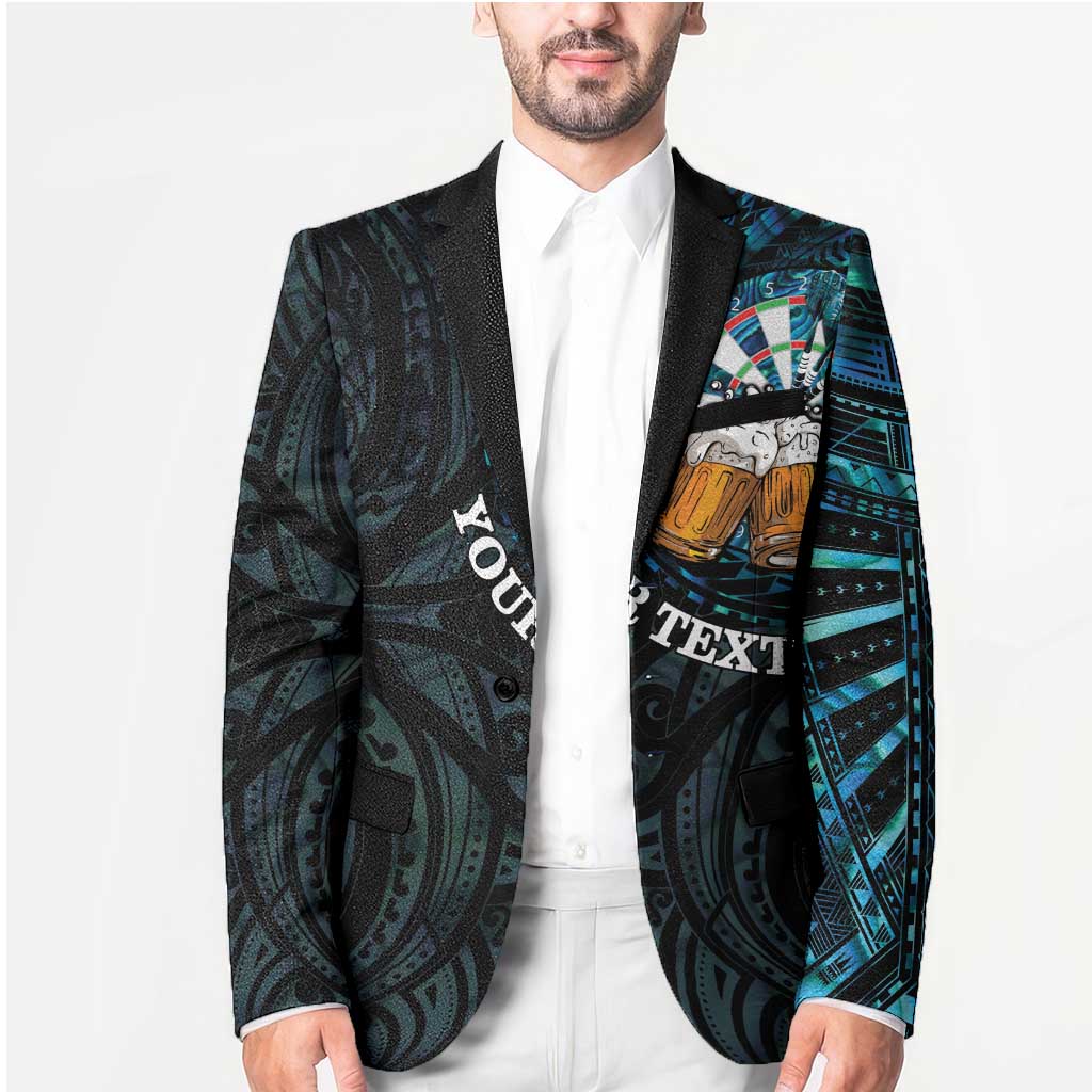 Personalized New Zealand Darts Beer Blazer Paua Shell Aotearoa Maori Tattoo - Polynesian Pride