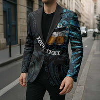 Personalized New Zealand Darts Beer Blazer Paua Shell Aotearoa Maori Tattoo - Polynesian Pride