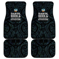 New Zealand Darts Beer Car Mats Paua Shell Aotearoa Maori Tattoo - Polynesian Pride