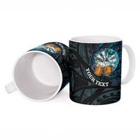 Personalized New Zealand Darts Beer Ceramic Mug Paua Shell Aotearoa Maori Tattoo LT14 - Polynesian Pride
