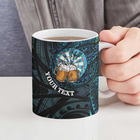 Personalized New Zealand Darts Beer Ceramic Mug Paua Shell Aotearoa Maori Tattoo LT14 - Polynesian Pride