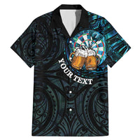 Personalized New Zealand Darts Beer Family Matching Mermaid Dress and Hawaiian Shirt Paua Shell Aotearoa Maori Tattoo - Polynesian Pride
